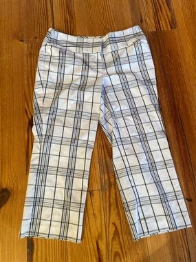Express Men’s White Plaid Chinos